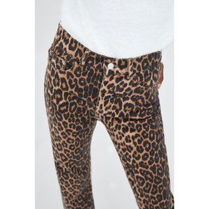 NWT Zara Hi-Rise skinny ankle Leopard Stretch Jean